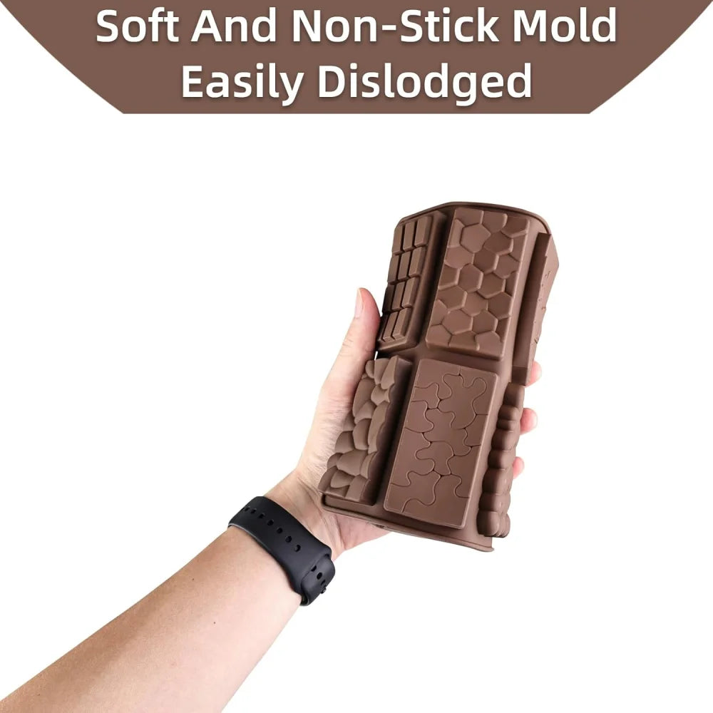 Chocolate bar molds, non-stick chocolate