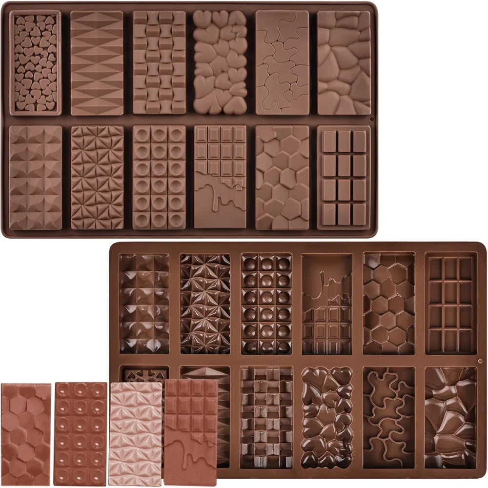 Chocolate bar molds, non-stick chocolate