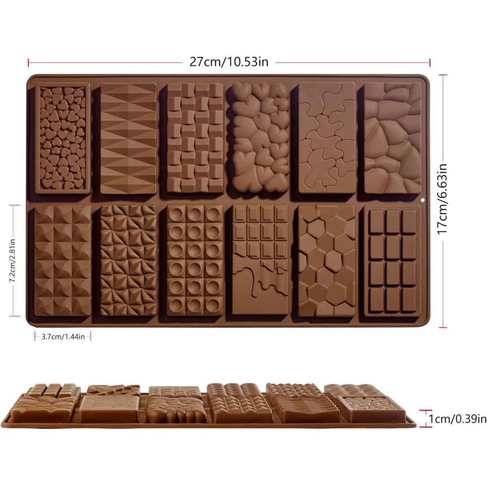 Chocolate bar molds, non-stick chocolate