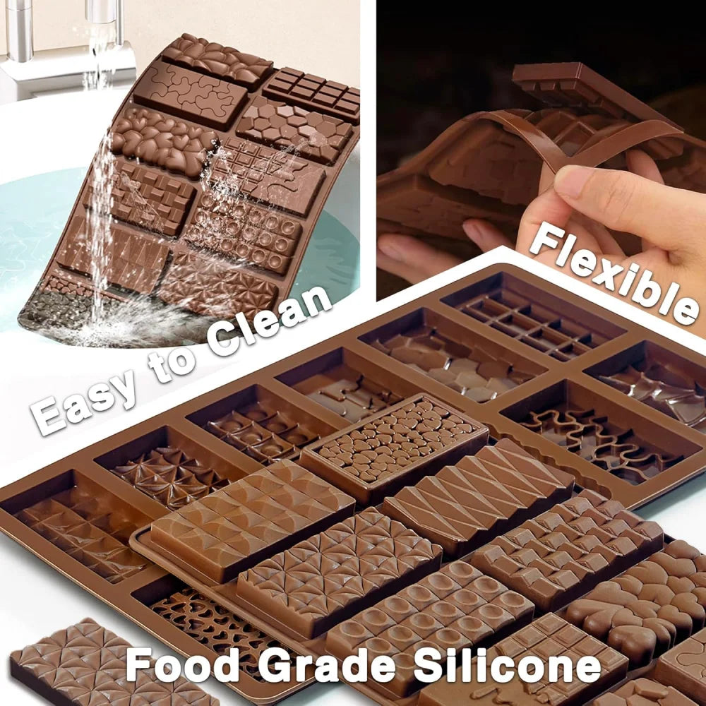 Chocolate bar molds, non-stick chocolate
