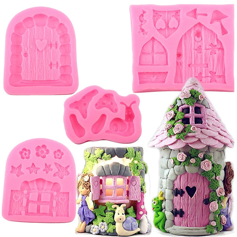 Enchanted Fairy Garden & Gnome Door Silicone Mold – Whimsical Crafting Tool