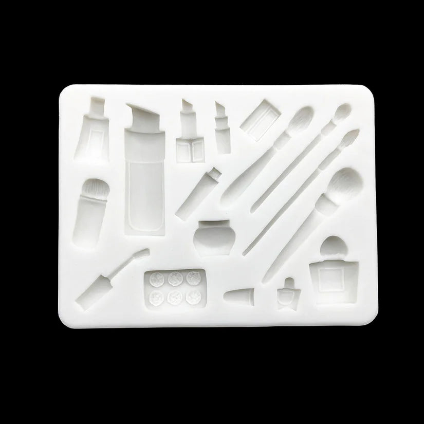 Silicone Mold – Brush, Powder, Perfume &amp; Lipstick