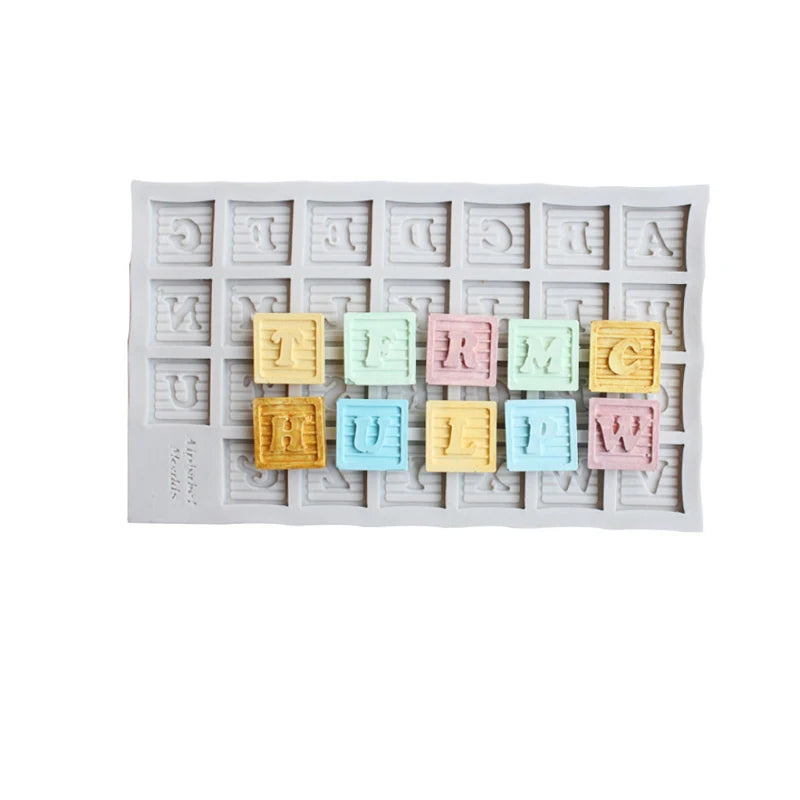 Delicate Letters Alphabet Silicone Mold – DIY Cake & Cookie Decoration