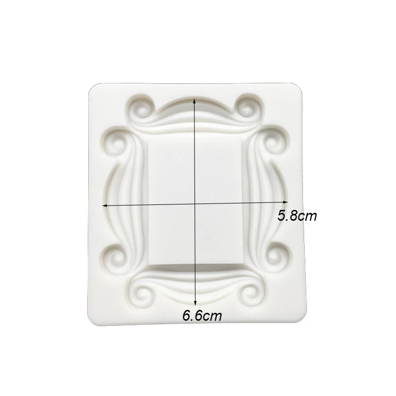 Baroque Photo Frame &amp; Mirror Silicone Mold – Elegant Sugarcraft Tool