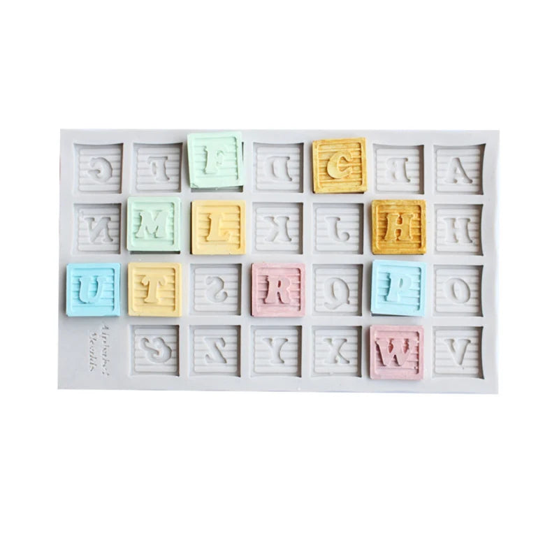 Delicate Letters Alphabet Silicone Mold – DIY Cake & Cookie Decoration