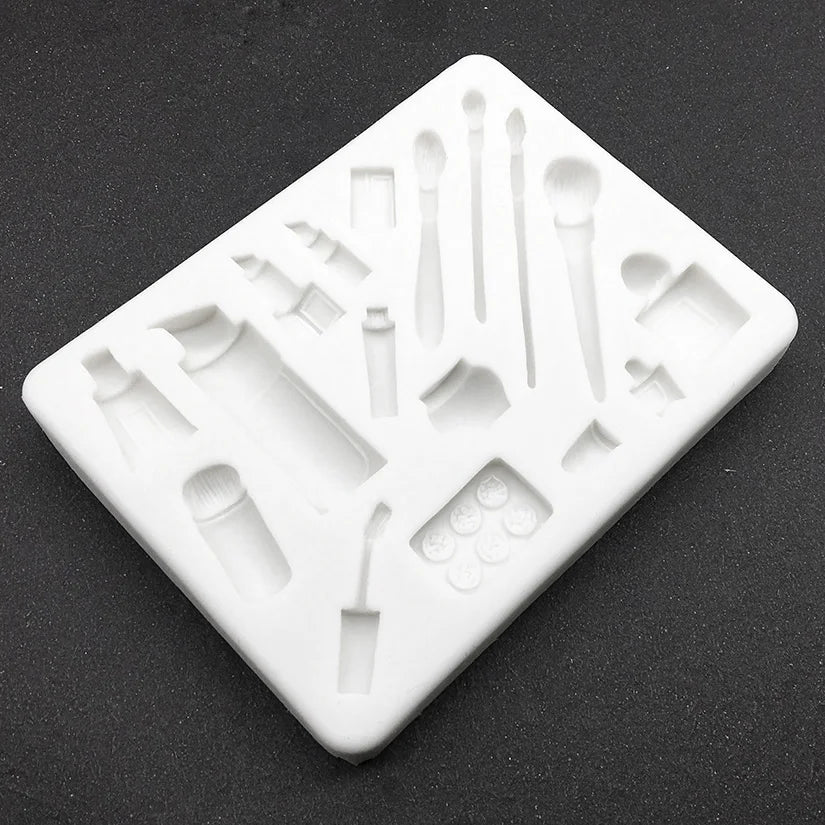 Silicone Mold – Brush, Powder, Perfume &amp; Lipstick