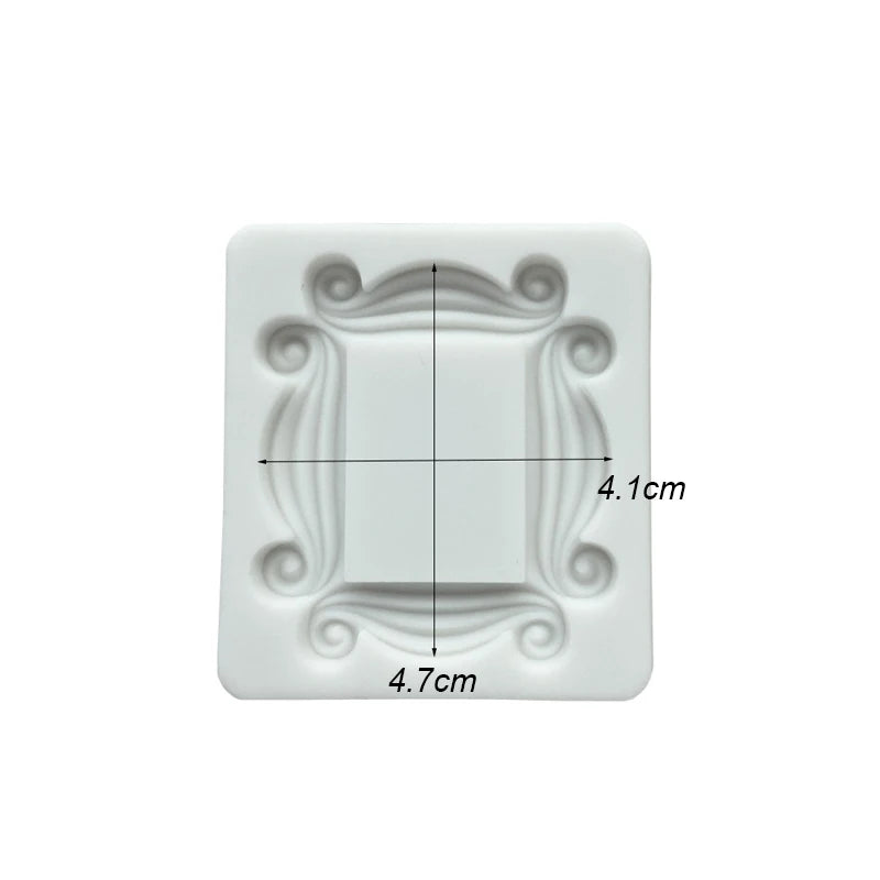 Baroque Photo Frame &amp; Mirror Silicone Mold – Elegant Sugarcraft Tool