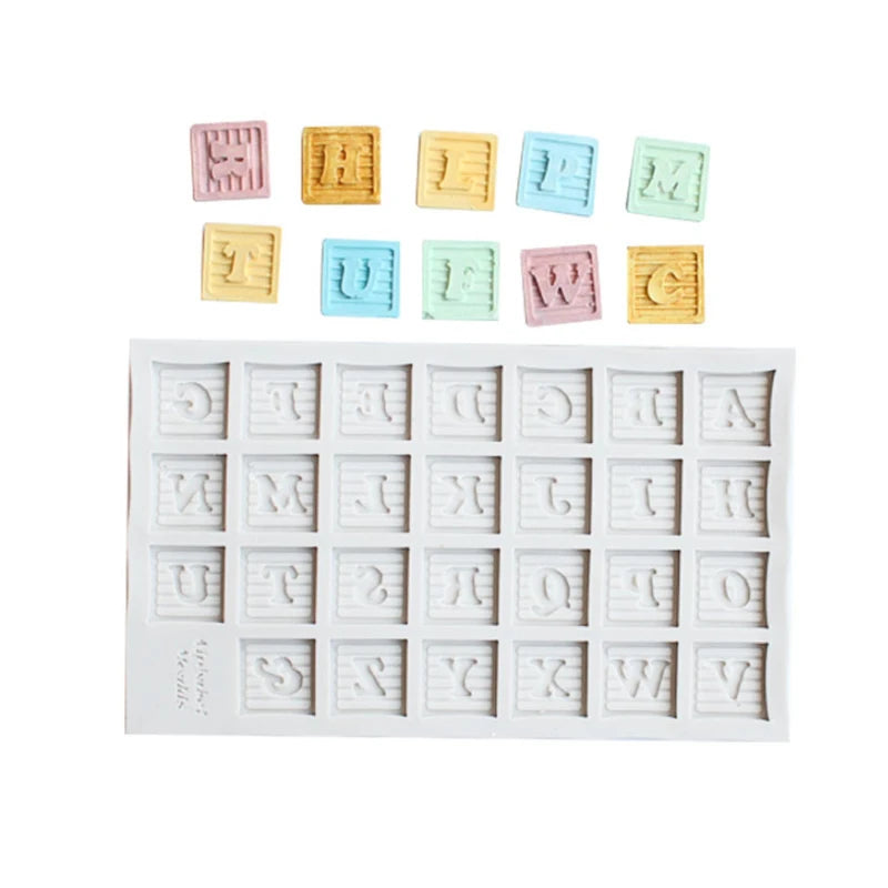 Delicate Letters Alphabet Silicone Mold – DIY Cake & Cookie Decoration