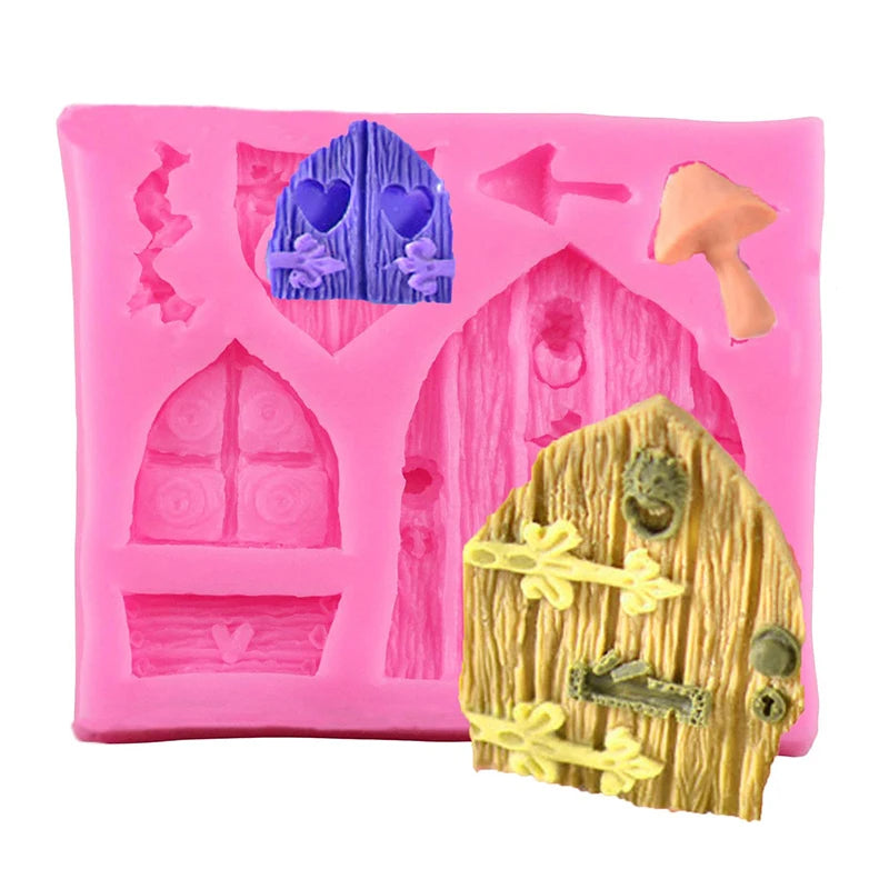 Enchanted Fairy Garden & Gnome Door Silicone Mold – Whimsical Crafting Tool