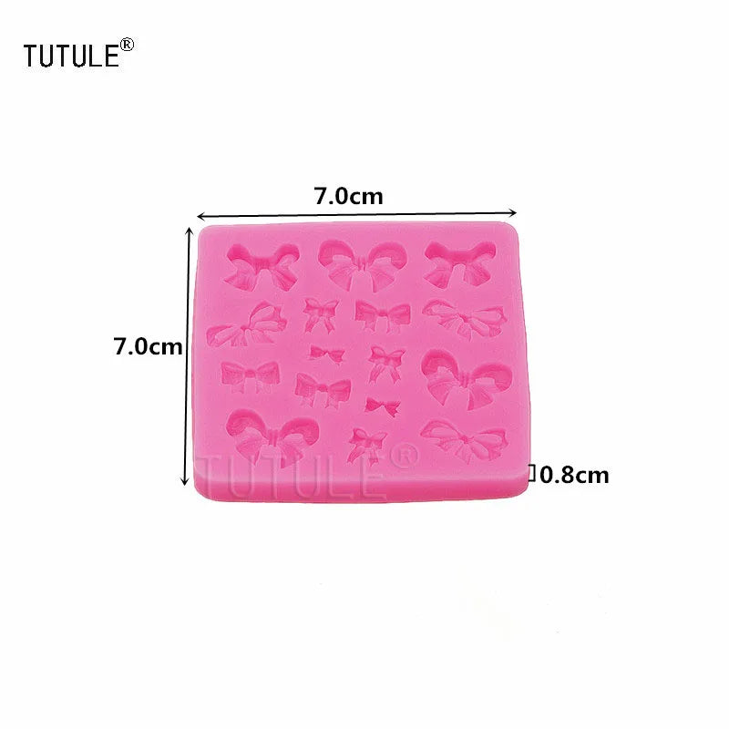 Silicone molds for ribbons, face, dog and scissors