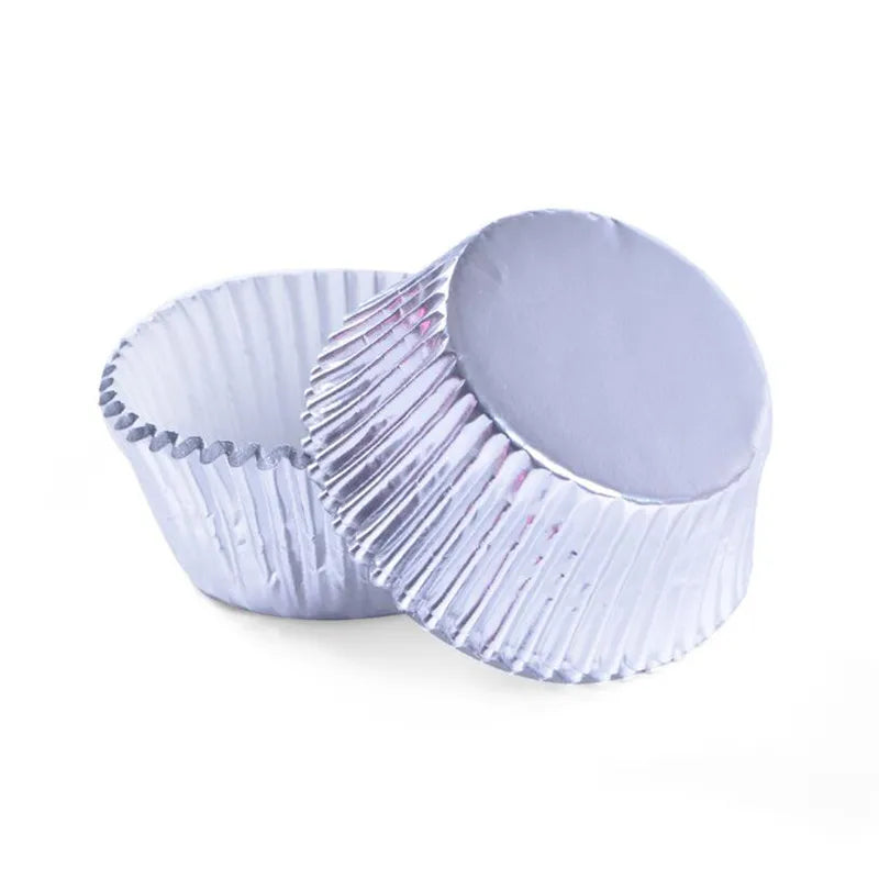 Premium Gold Foil Cupcake Liners | Elegant Muffin Wrappers - 100pcs