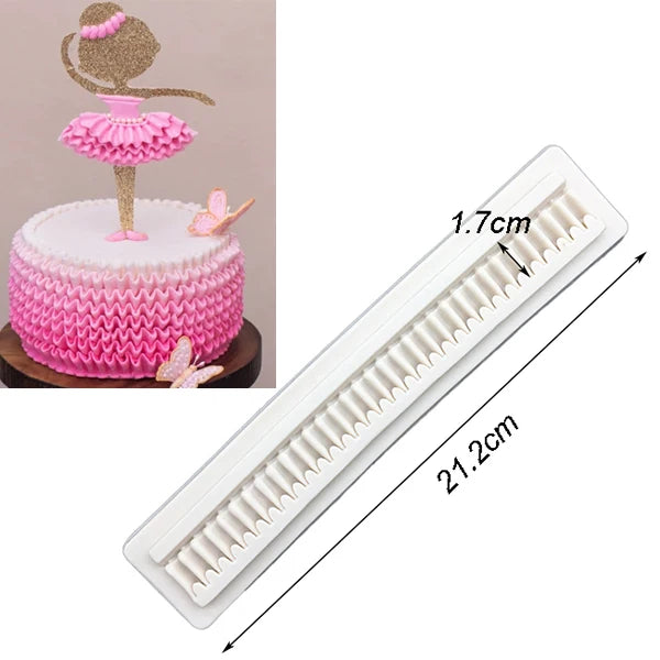 Pearl, Rope & Wave Lace Silicone Mold – Elegant Cake Side Decorating Tool