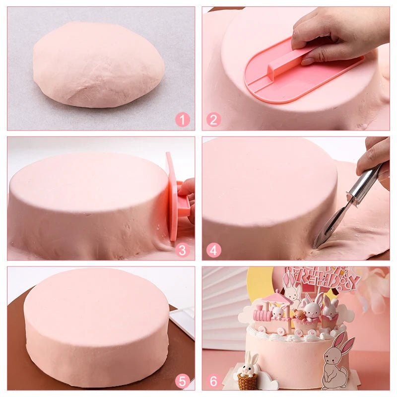 Professional Fondant Smoother  Cutting Roller Set – Flawless Cake Finish