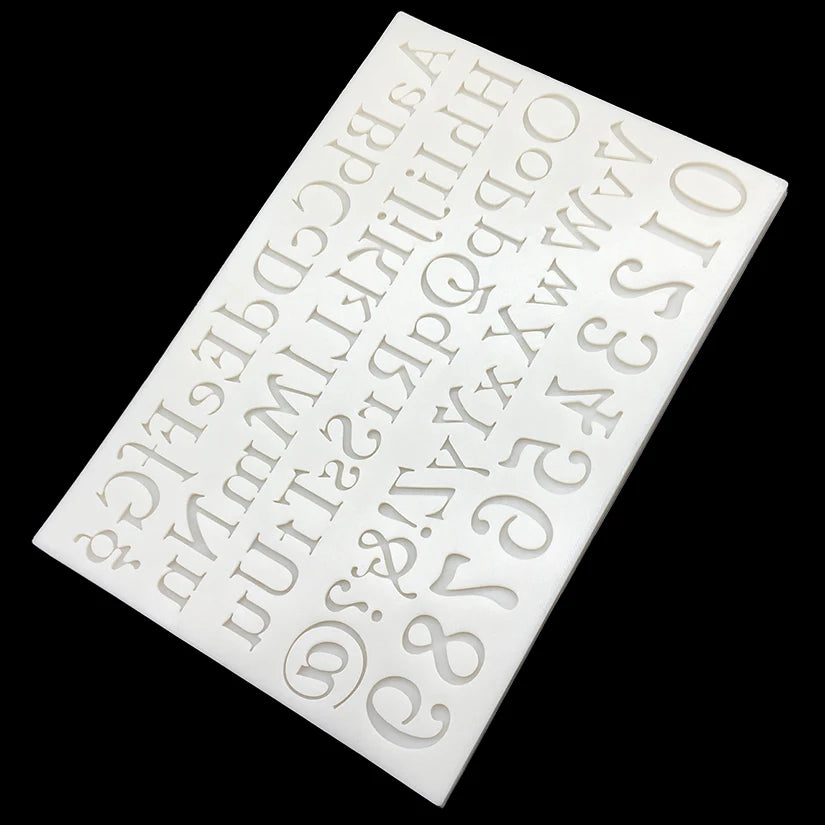 Alphabet &amp; Number Silicone Mold – Professional Sugarcraft & Branding Tool