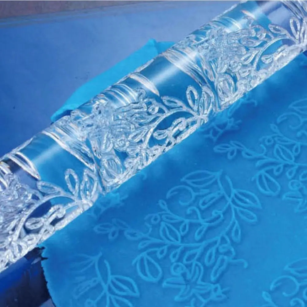 New Acrylic Embossing Rolling Pin – Precision Texture &amp; Pattern Tool