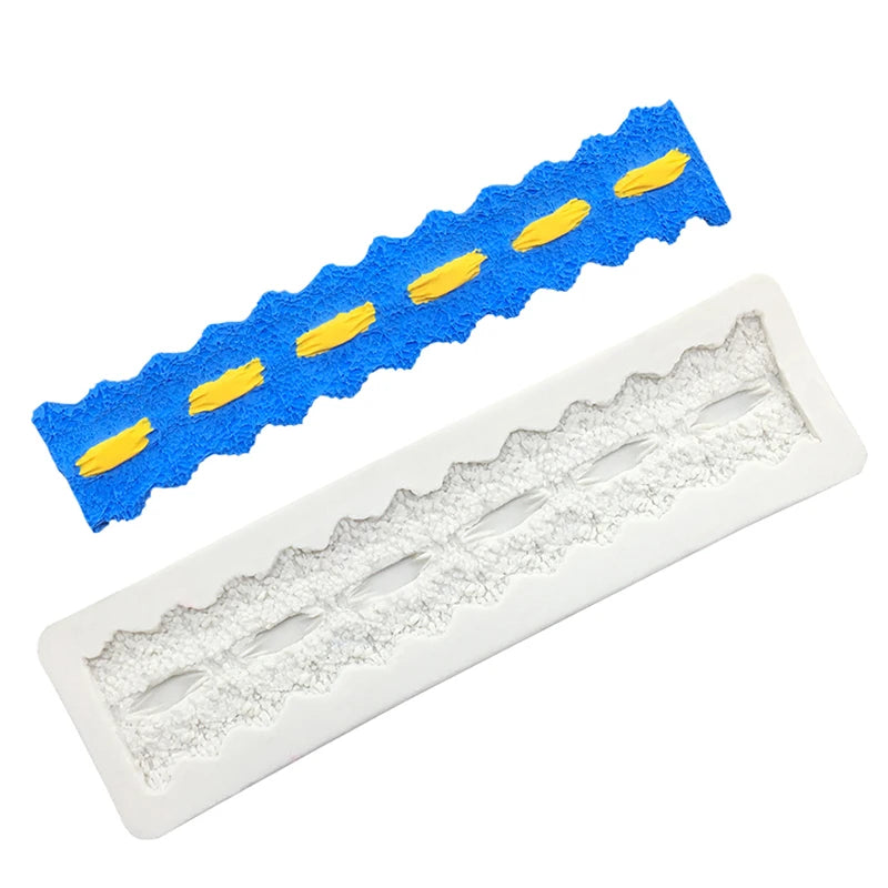 Pearl, Rope & Wave Lace Silicone Mold – Elegant Cake Side Decorating Tool