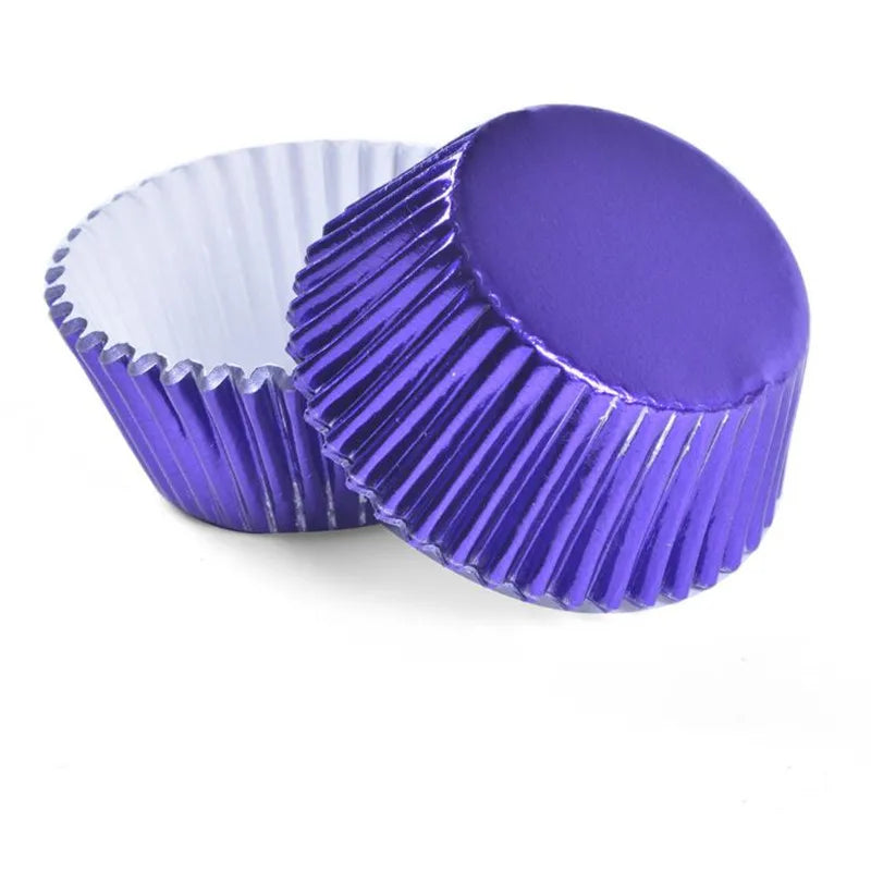 Premium Gold Foil Cupcake Liners | Elegant Muffin Wrappers - 100pcs