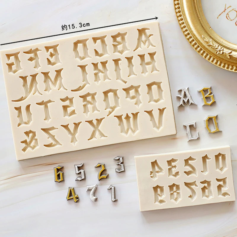 Mirosie Alphabet &amp; Numbers Silicone Mold | Uppercase &amp; Lowercase Set