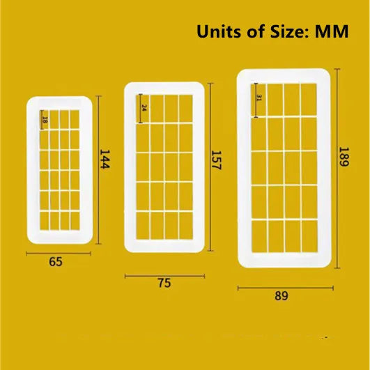 3pcs Geometric Fondant &amp; Cookie Cutter Set – Puzzle Round Cake Mold