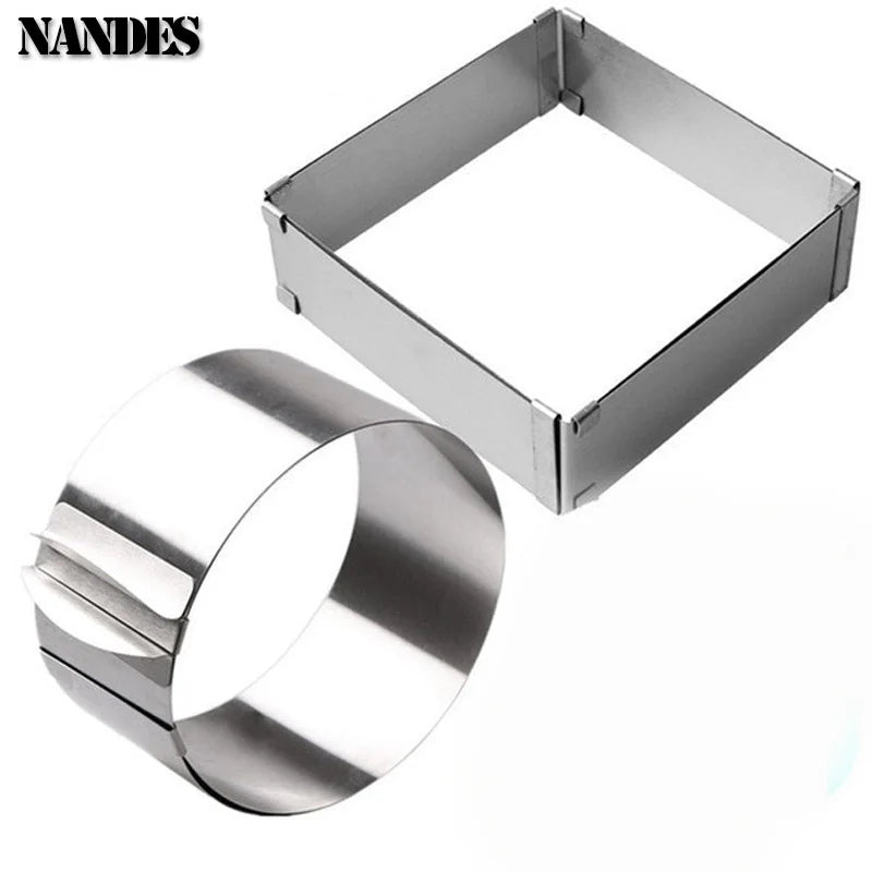 Round / Square Adjustable  Ring Stainless Steel Cake