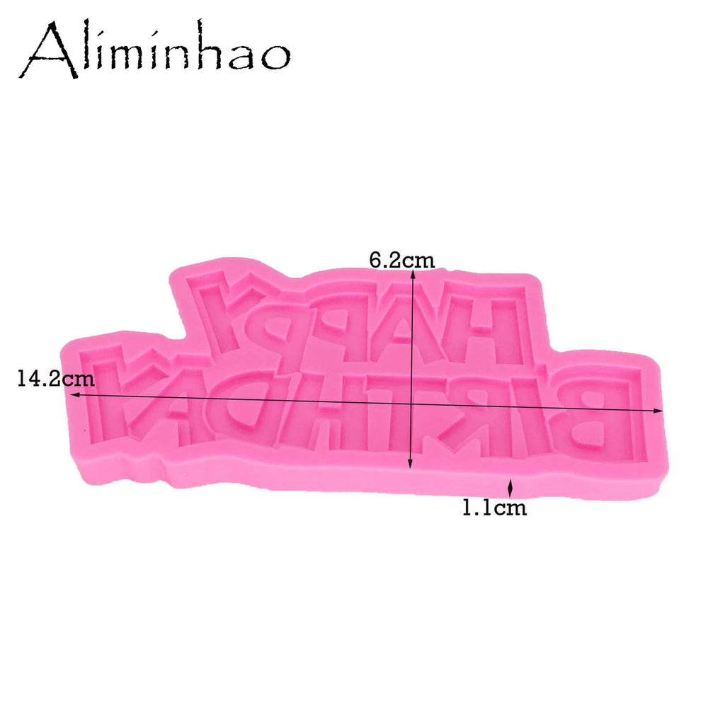 "Happy Birthday" Letters Silicone Mold – Elegant Script Decorating Tool