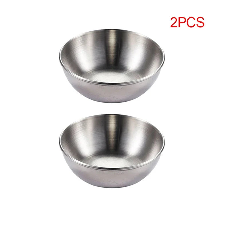 Stainless steel golden sauce plates - condiment and appetizer plates 2 pcs. / 4 pcs.