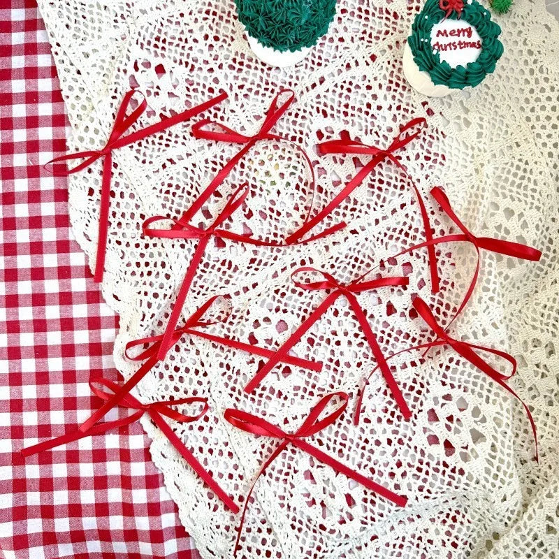 Ballet Ribbon Bow Cake Topper – Elegant Aesthetic Dessert Decor