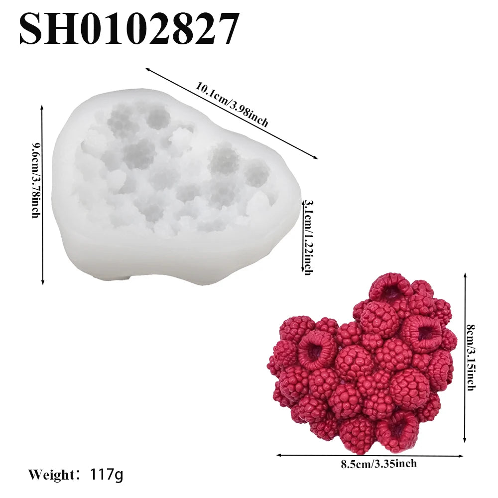 Raspberry Circle &amp; Heart Dessert Mold – Professional French Pastry Silicone Mat