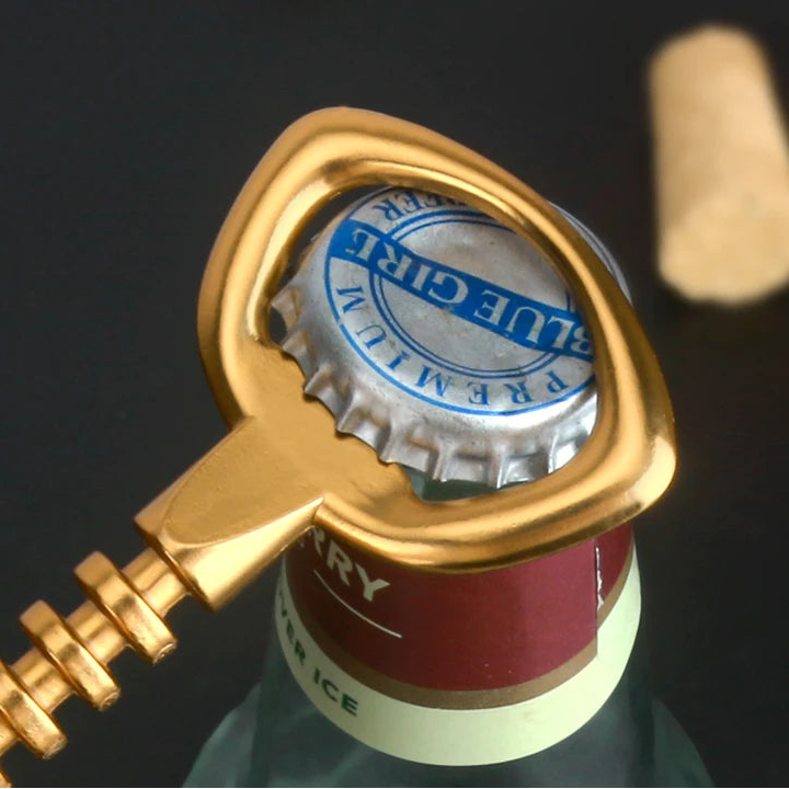 Luxury Dark Gold Wing Corkscrew Gift Set | 4-in-1