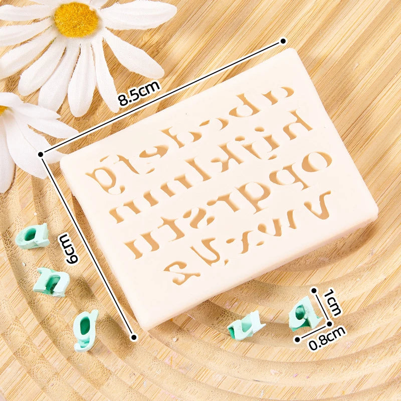 Alphabet &amp; Arabic Numerals Silicone Mold - Complete Decorating Kit