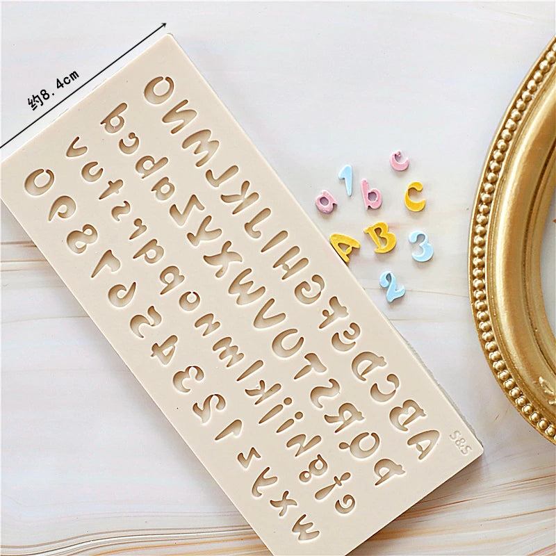 Mirosie Alphabet &amp; Numbers Silicone Mold | Uppercase &amp; Lowercase Set