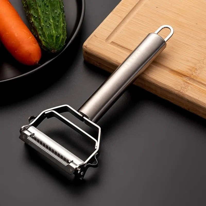 Stainless Steel Double-Head Vegetable Peeler – Multi-Function Kitchen Tool