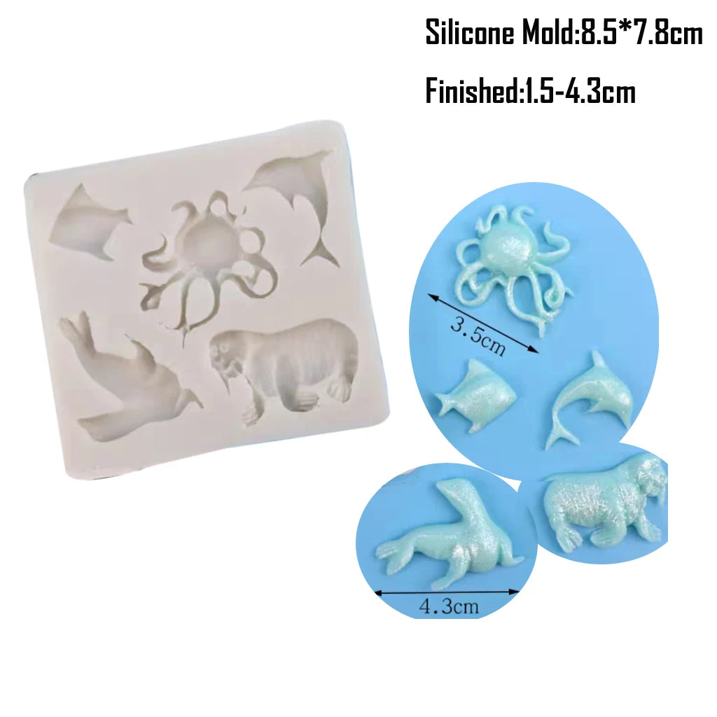 Shell, Starfish &amp; Mermaid Silicone Mold