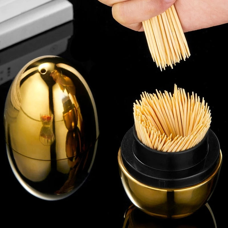 Luxury 304 Stainless Steel Toothpick Dispenser | Professional Storage Container