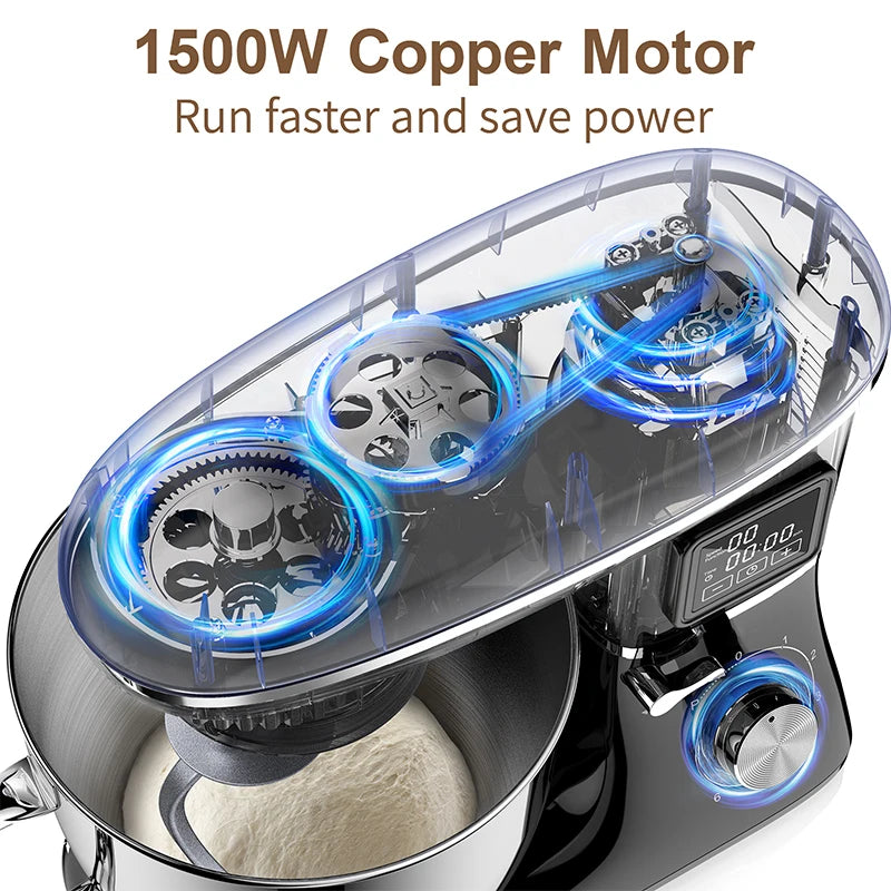 1500W Professional 6.2L Kitchen Stand Mixer – High-Performance Culinary Station