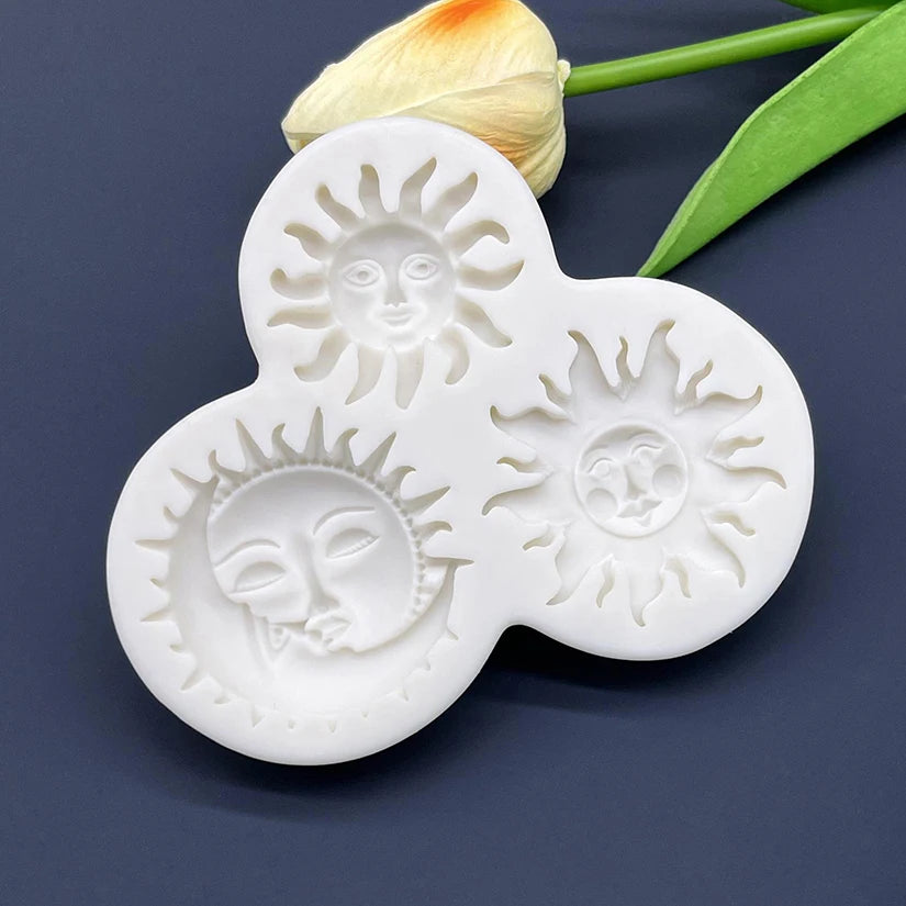 Sun Face Silicone Sugarcraft Mold – Fondant & Cake Decorating Tool