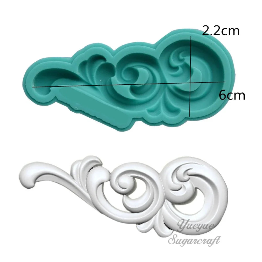 Silicone mold ornaments baroque