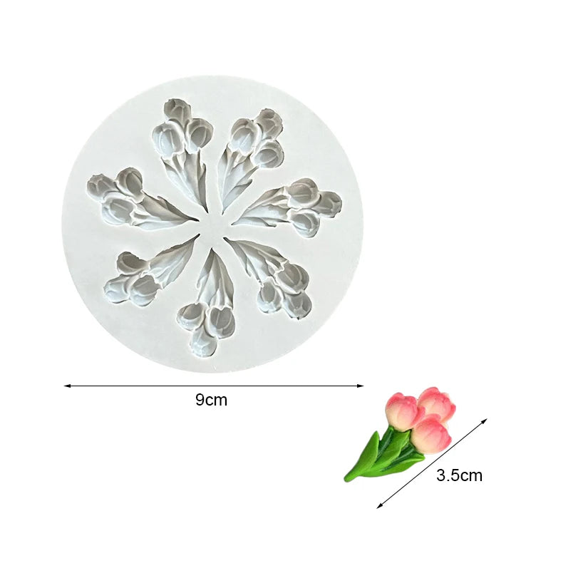 Tulip Petal & Flower Silicone Mold – Elegant Botanical Decorating Tool