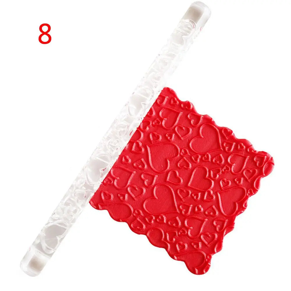 New Acrylic Embossing Rolling Pin – Precision Texture &amp; Pattern Tool