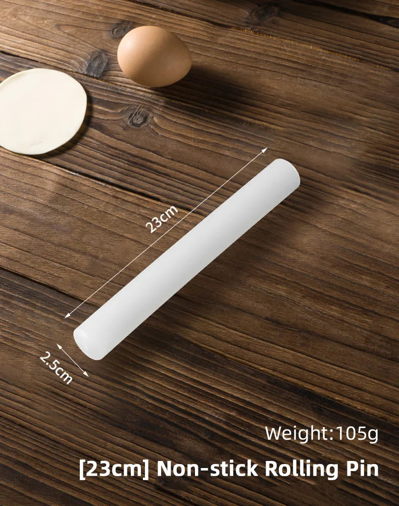 Zackoo White PP Rolling Pin – Professional Non-Stick Pastry Tool