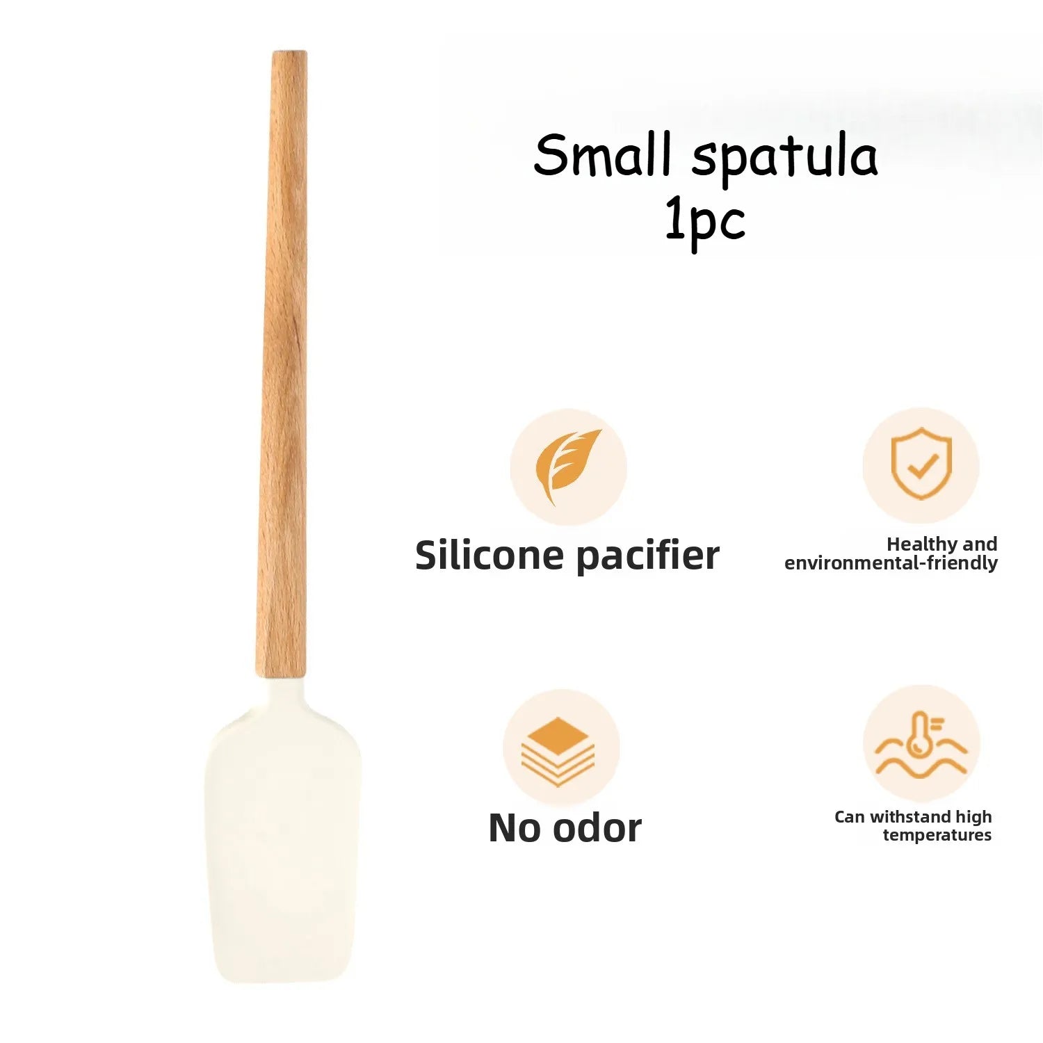Premium Silicone Spatula Set with Wooden Handles