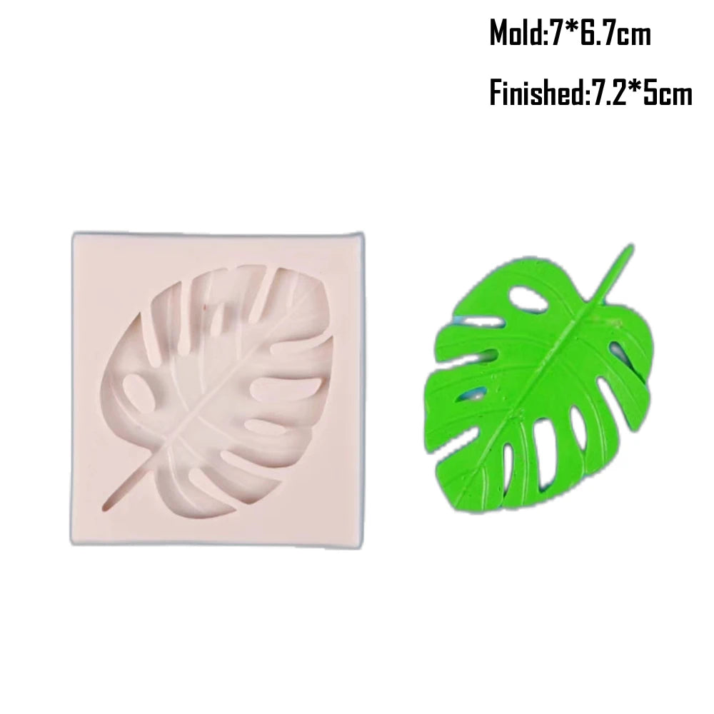 Silicone mold for realistic leaf shapes
