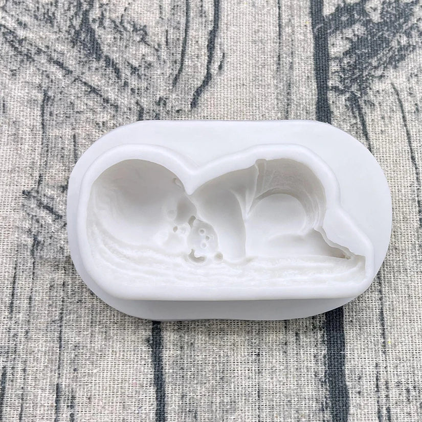 Sleeping Baby Silicone Mold – Realistic Baby Shower Decorating Tool