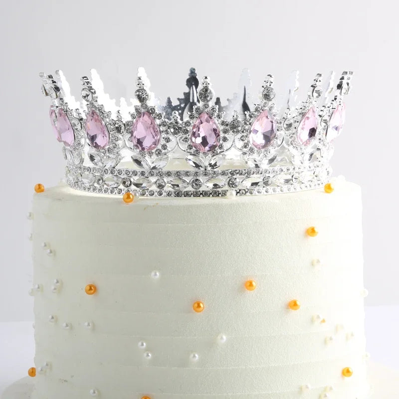 Beautiful Princess Metal Crown – Luxury Birthday Cake Topper