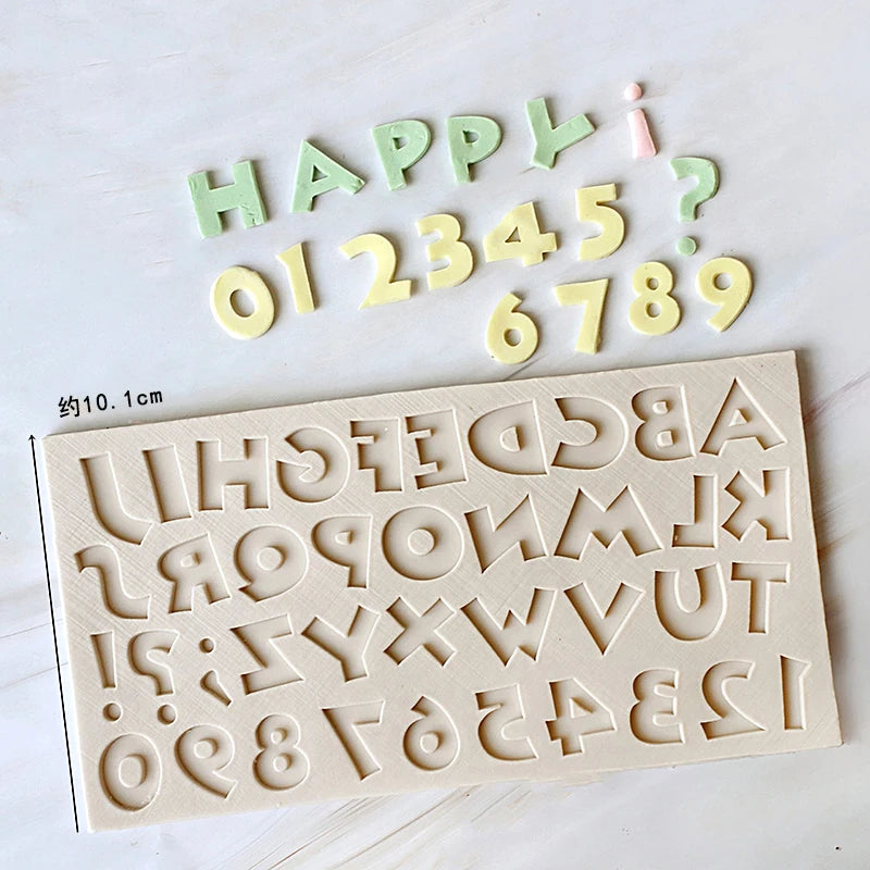 Mirosie Alphabet &amp; Numbers Silicone Mold | Uppercase &amp; Lowercase Set