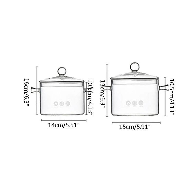 Glass Cooking Soup Pot with Lid