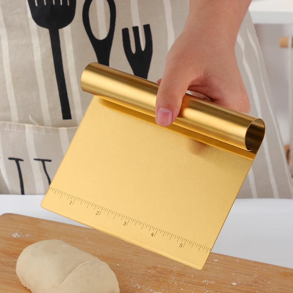 Professional Stainless Steel Dough Scraper & Cake Smoother