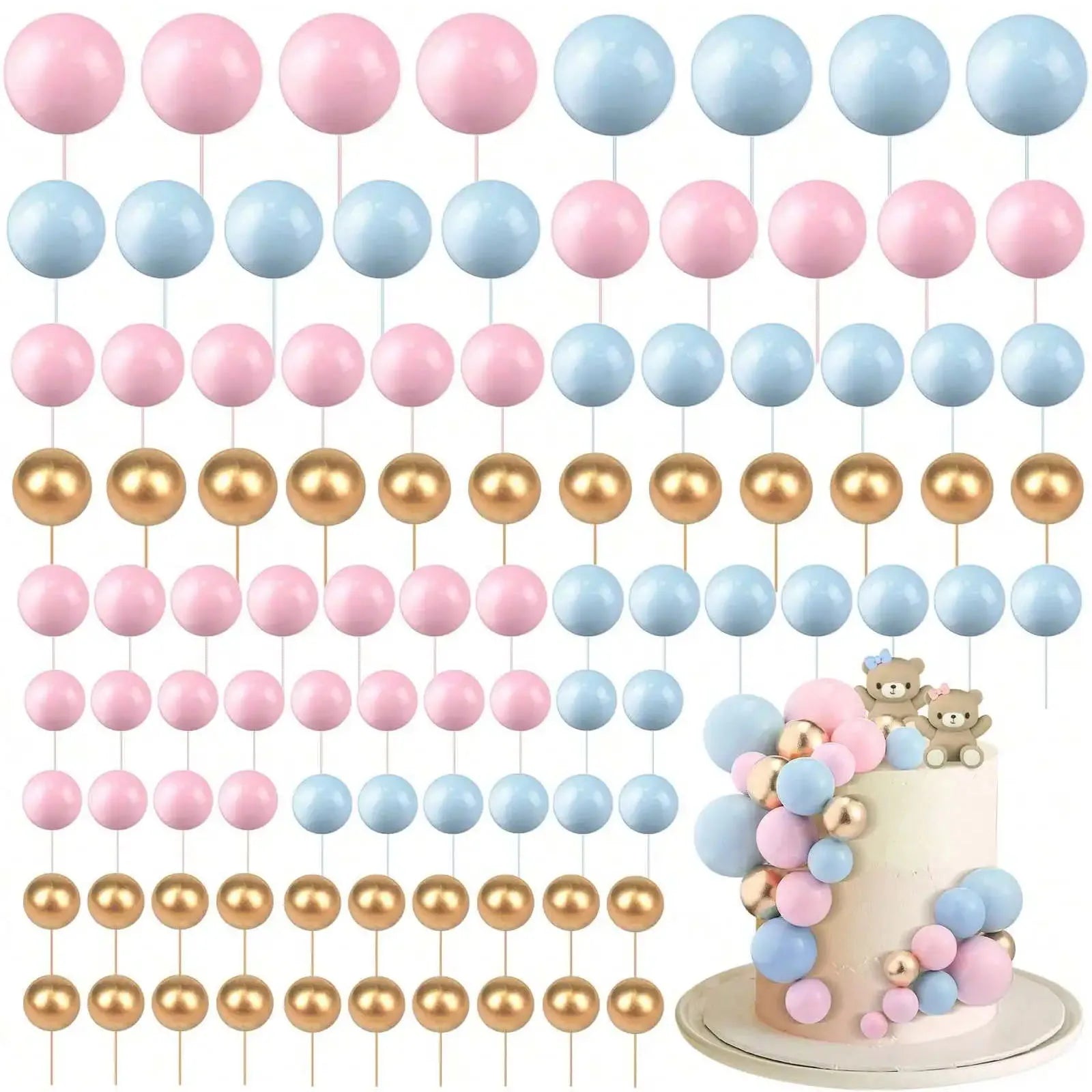 Holiday decoration 68pcs/set  mini balloon cake for birthday