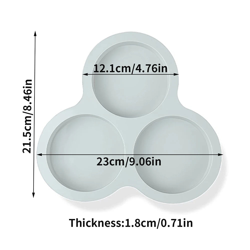 Silicone Egg Mold for Air Fryer – 3-Cavity Reusable Baking Pan