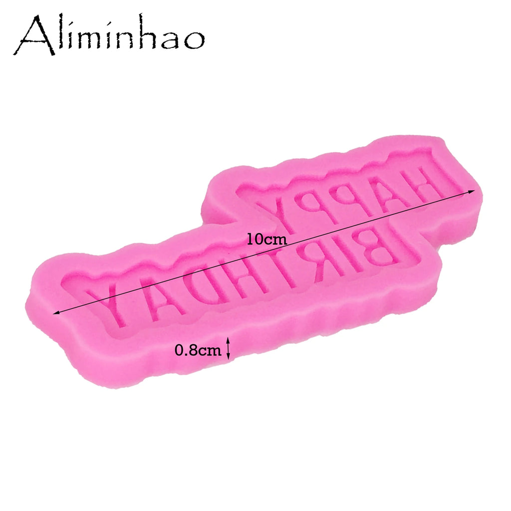 "Happy Birthday" Letters Silicone Mold – Elegant Script Decorating Tool